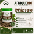 Crème de Racines Gouro AFRIQUEBIO pour la vitalité et le bien-être masculin, texture riche et naturelle visible dans l'image.