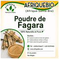 Poudre de Fagara premium d'AFRIQUEBIO, naturelle, pour énergie, digestion et bien-être, en sachet.