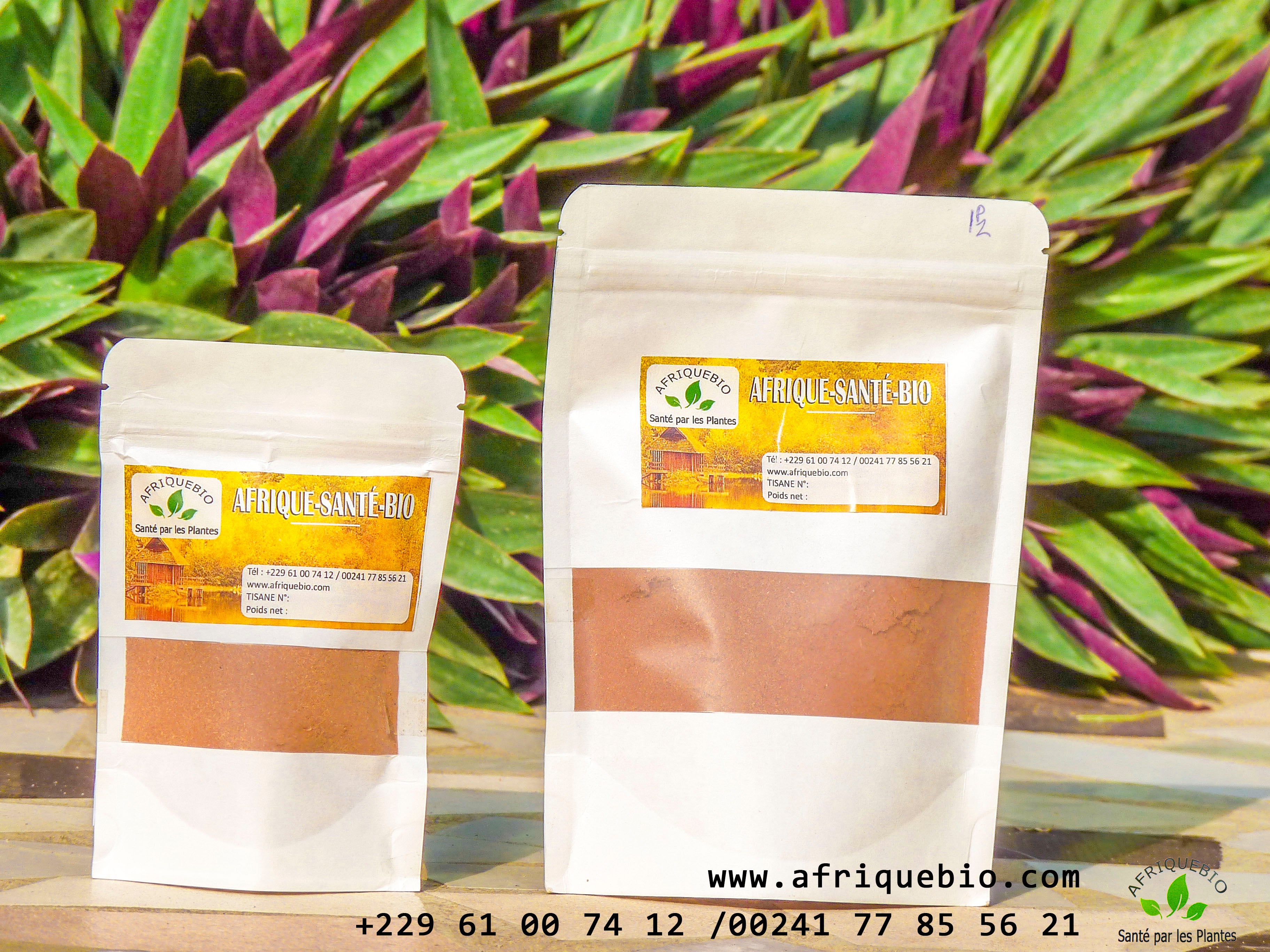 Racine de Nauclea Latifolia, produit naturel anti-inflammatoire, présenté dans un emballage avec racines visibles, par AfriqueBio