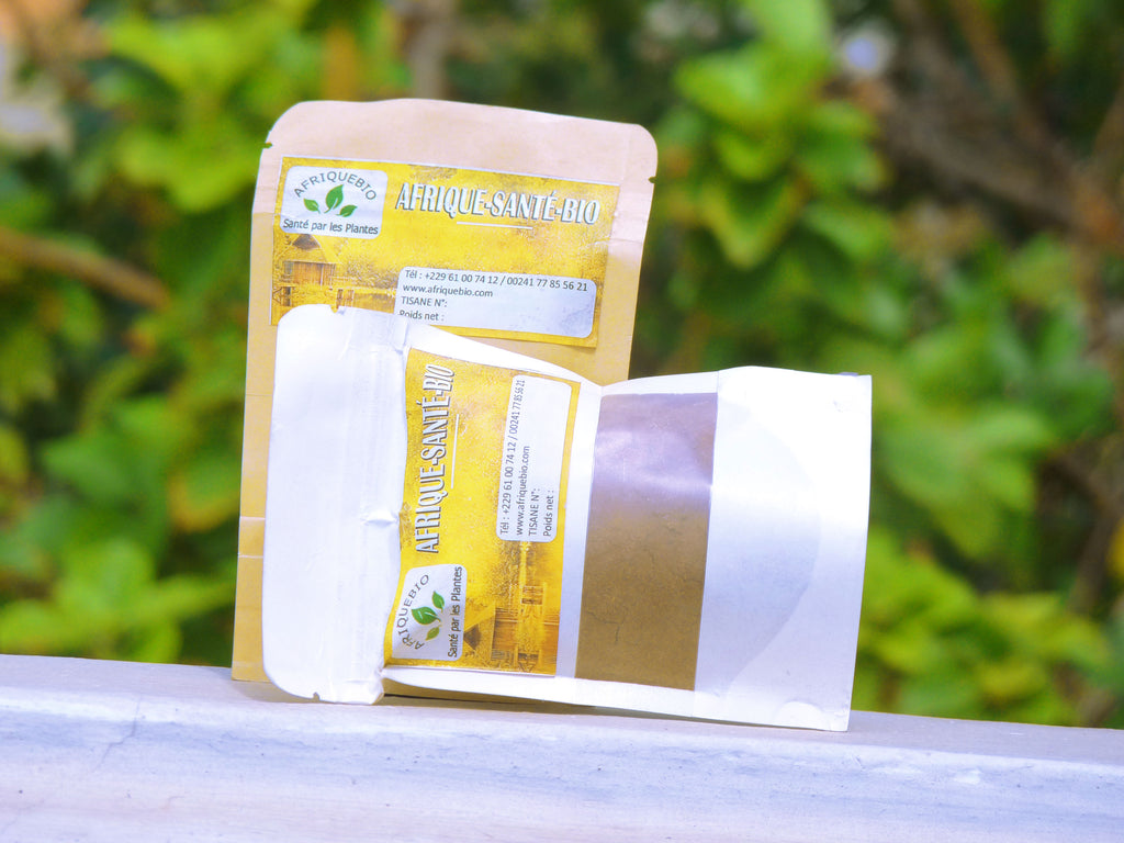 Pain de singe en farine de baobab, produit AFRIQUEBIO, 50g, véritable ingrédient traditionnel aux bienfaits naturels.