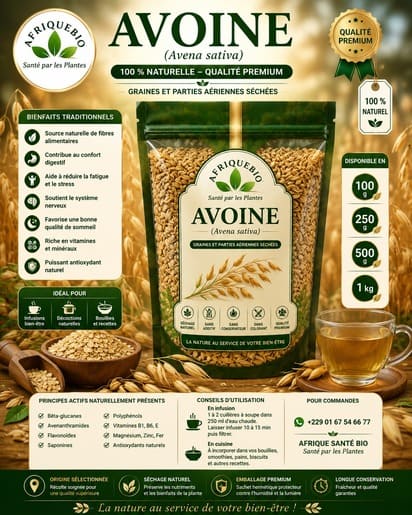 Produit 017: Avoine – Une Céréale Naturelle aux Multiples Bienfaits pour la Santé