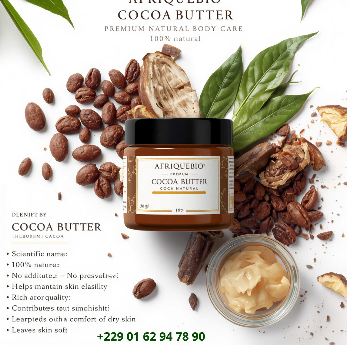 Produit 137 :Beurre de Cacao pour raffiner la silhouette féminine