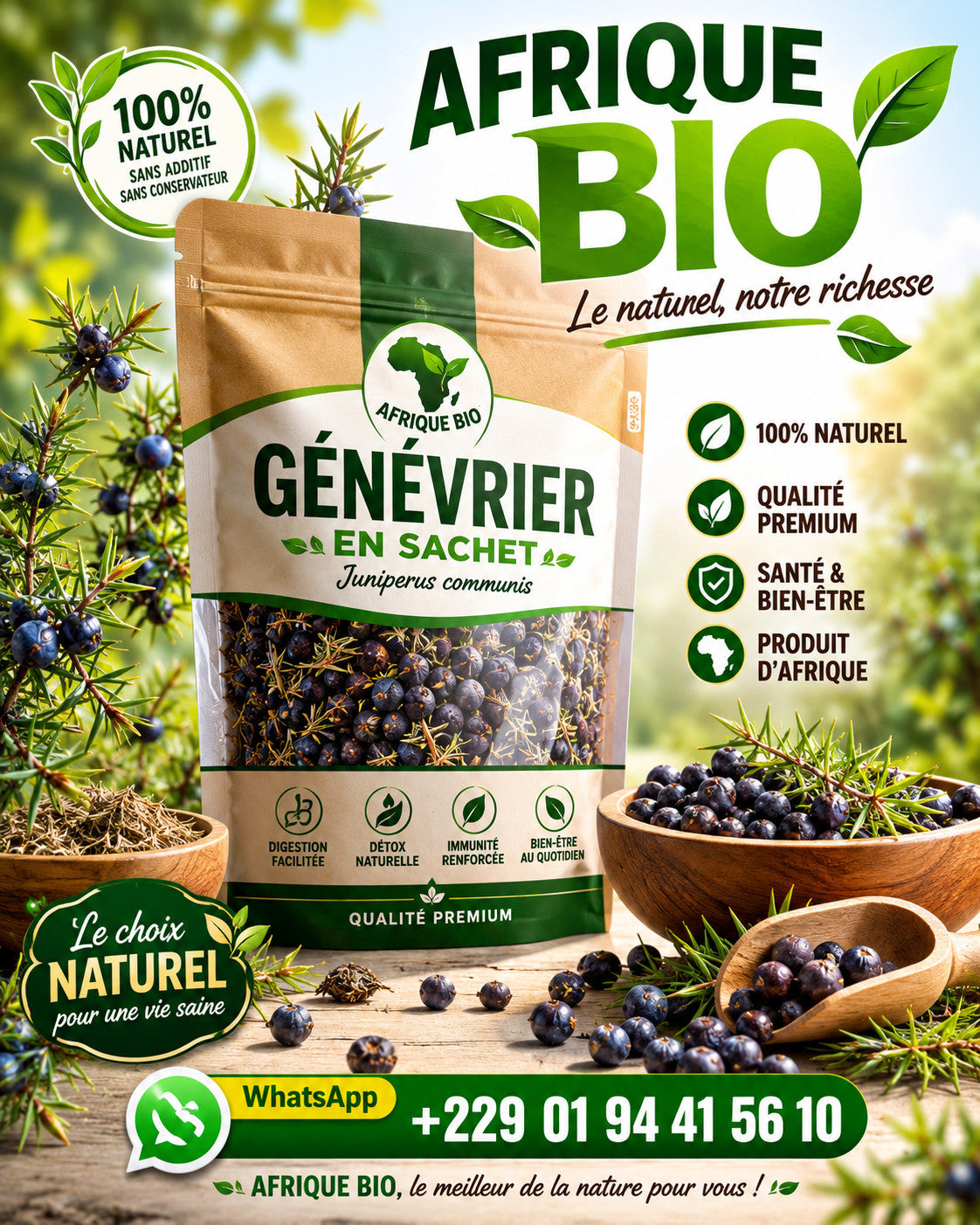 Produit 124 :Genévrier Favorise la digestion effet diurétique Riche en antioxydants