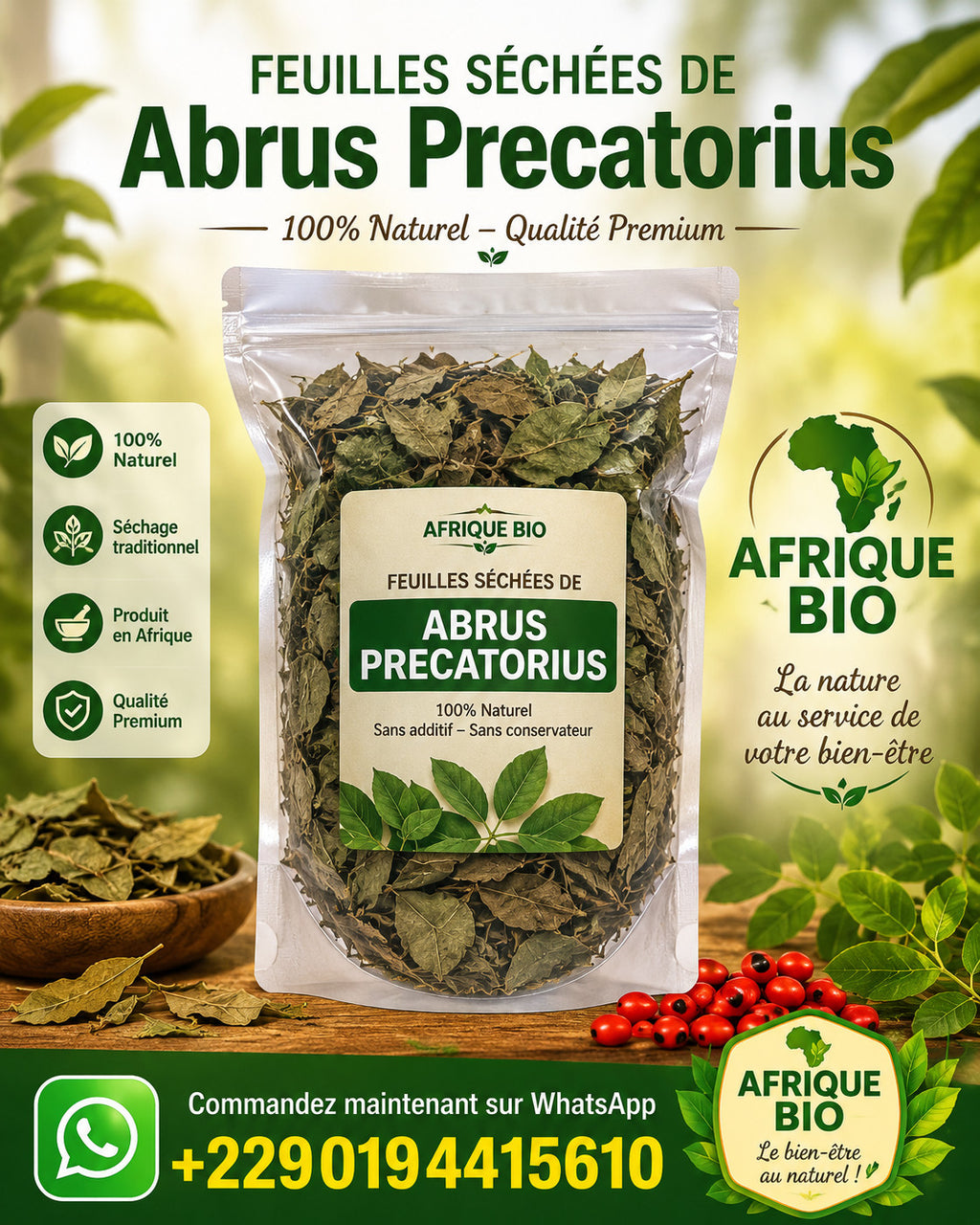 Produit 112 :Abrus Precatorius un Anti-inflammatoire et antidiabétiques Naturel