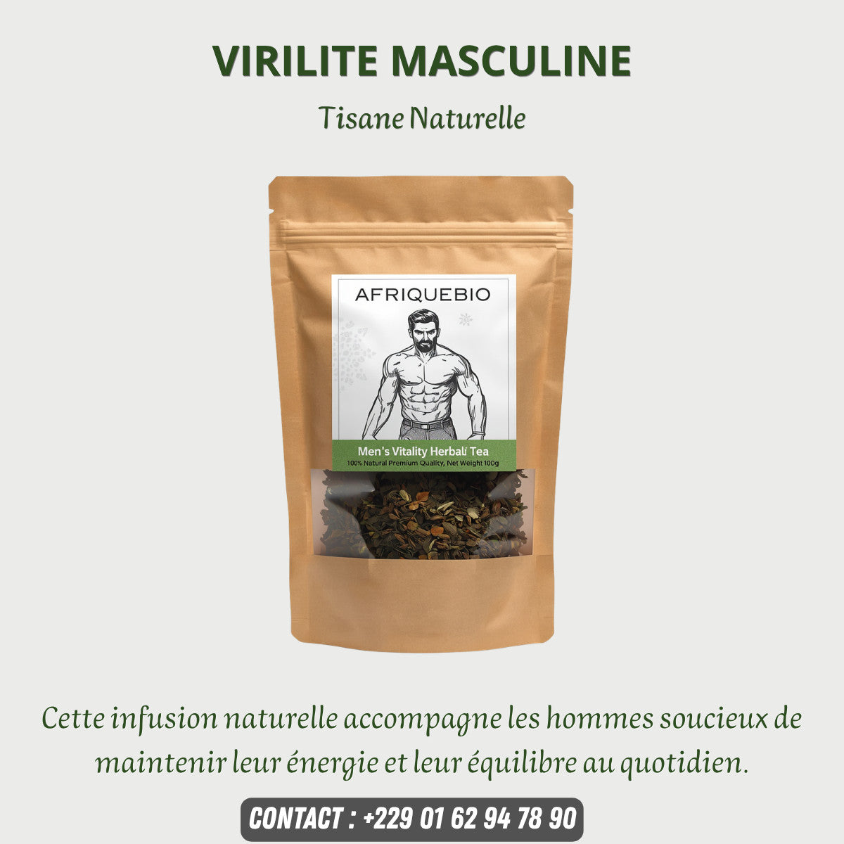 Produit 120 :Virilité masculine Tisane naturelle