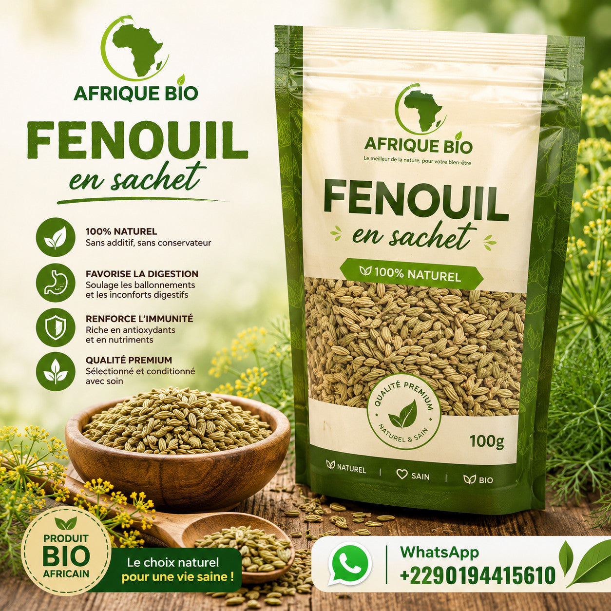 Produit 135 :Fenouil Antispasmodique et Riche en antioxydants