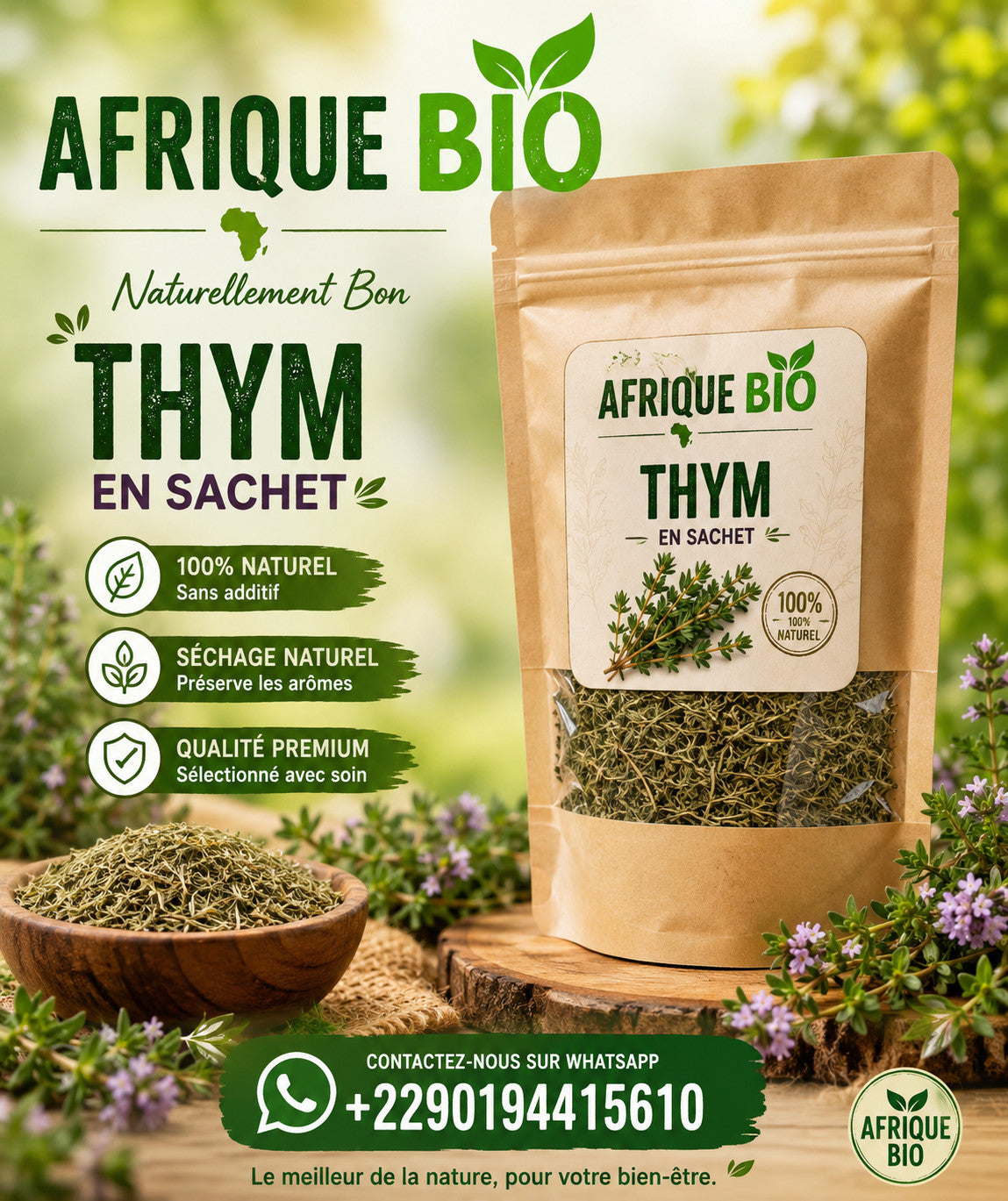 Produit 116 :Thym plante Anti-inflammatoire, cicatrisante et Confort respiratoire