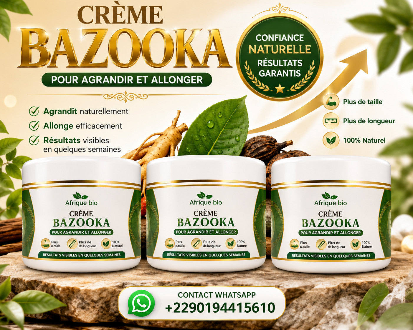 Produit 051 : Meilleur Crème pour Agrandir et Allonger le Bangala Naturellement