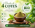 Produit 128 :Poudre du fruit 4 côtés (Tetrapleura tetraptera) épice et plante médicina